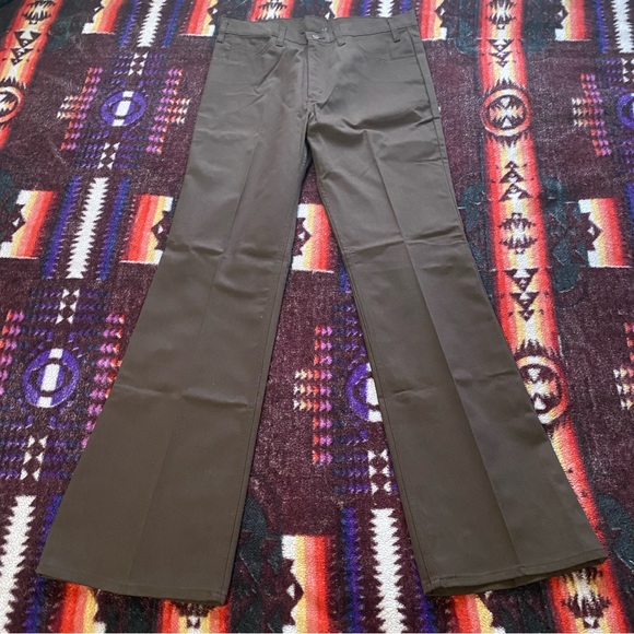 VTG 60’s Levi’s Deadstock Saddleman Black Tab Sta Prest Boot cut Jeans! 34x33 - Picture 11 of 16